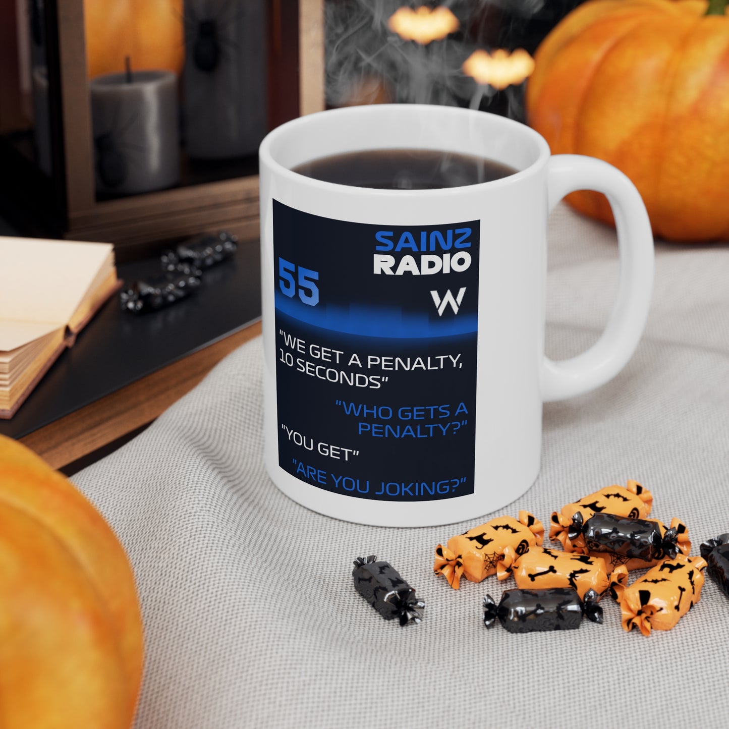 Carlos Sainz radio mug white