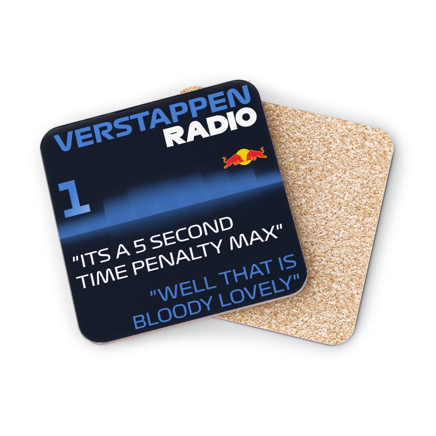 Verstappen Radio Quote Coasters — F1 Racing Drink Coaster