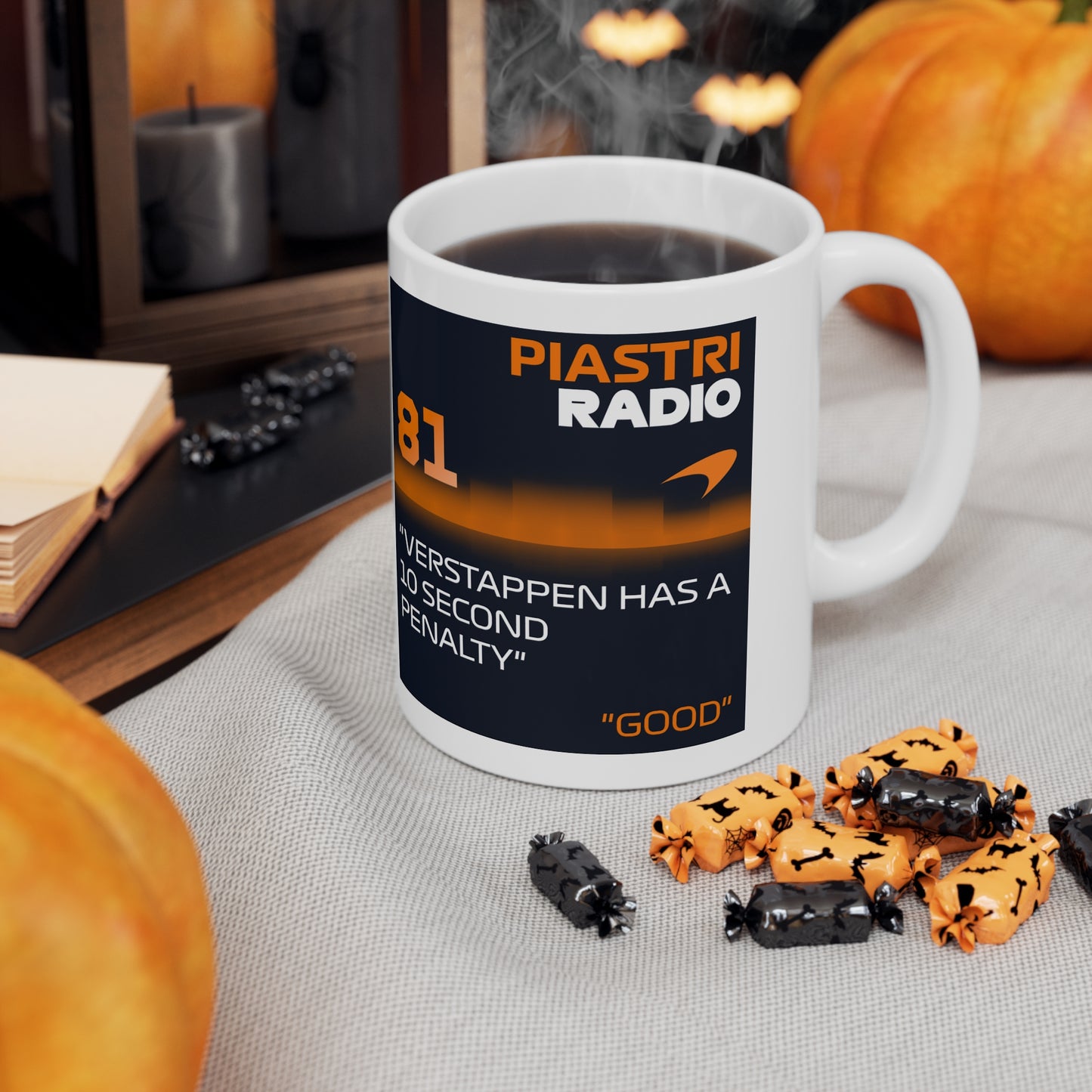 Motorsport mug number 81 design