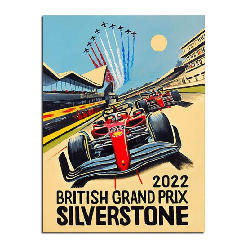 Neon Silverstone canvas print