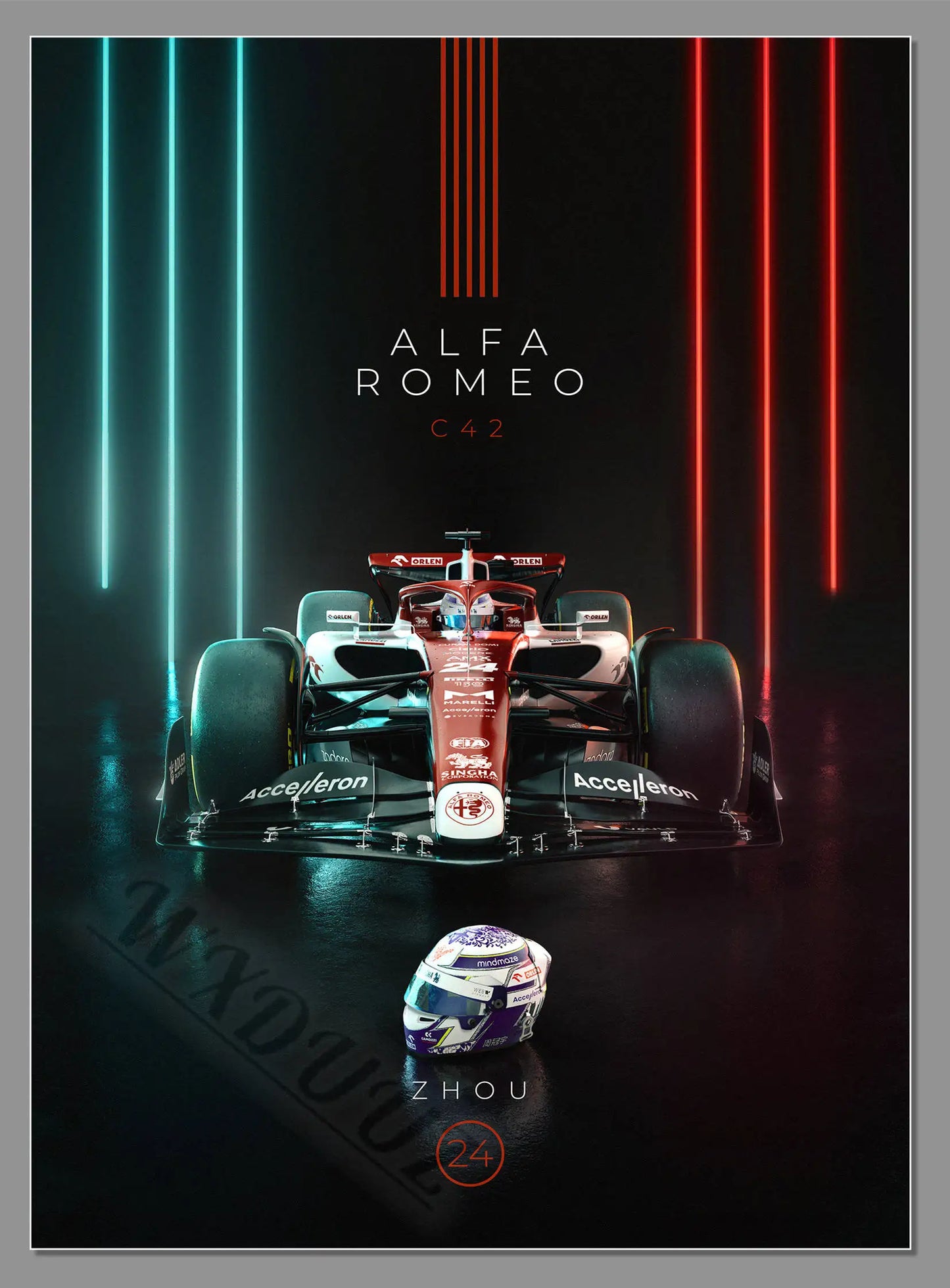 Alfa Romeo C42 ZHOU Framed Print