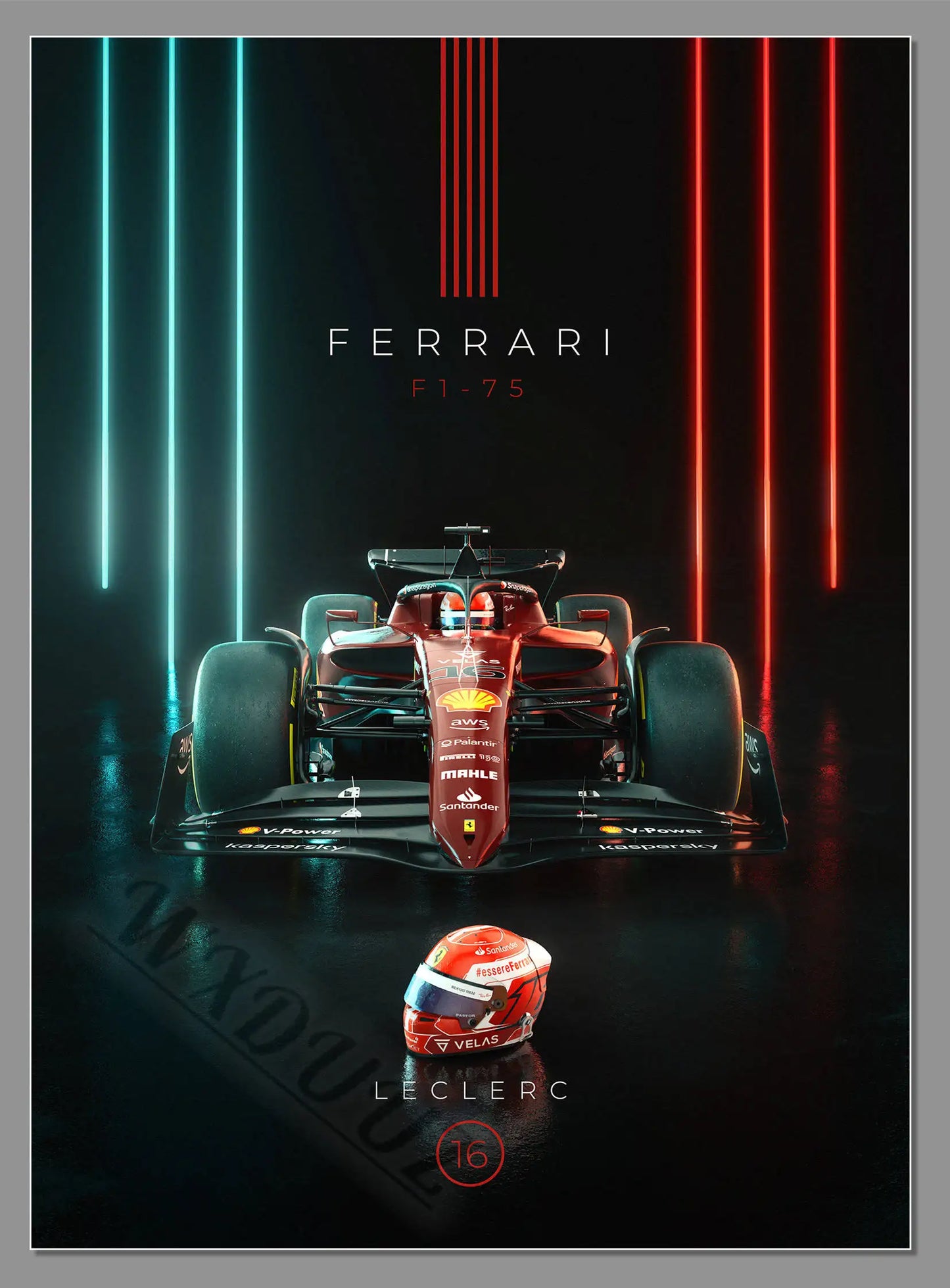 Ferrari F175 Leclerc print frame