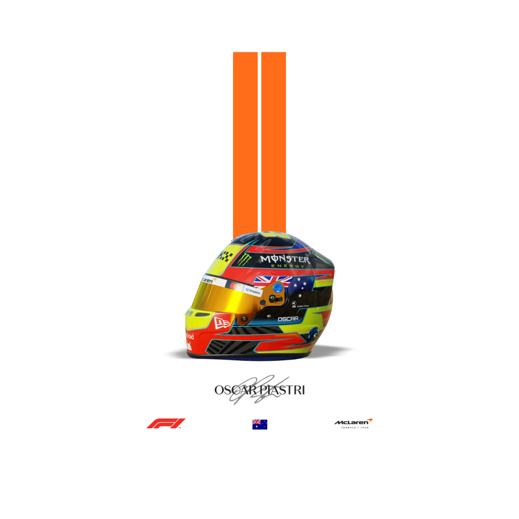 OP81 Oscar Piastri Helmet Print on Photographic Paper