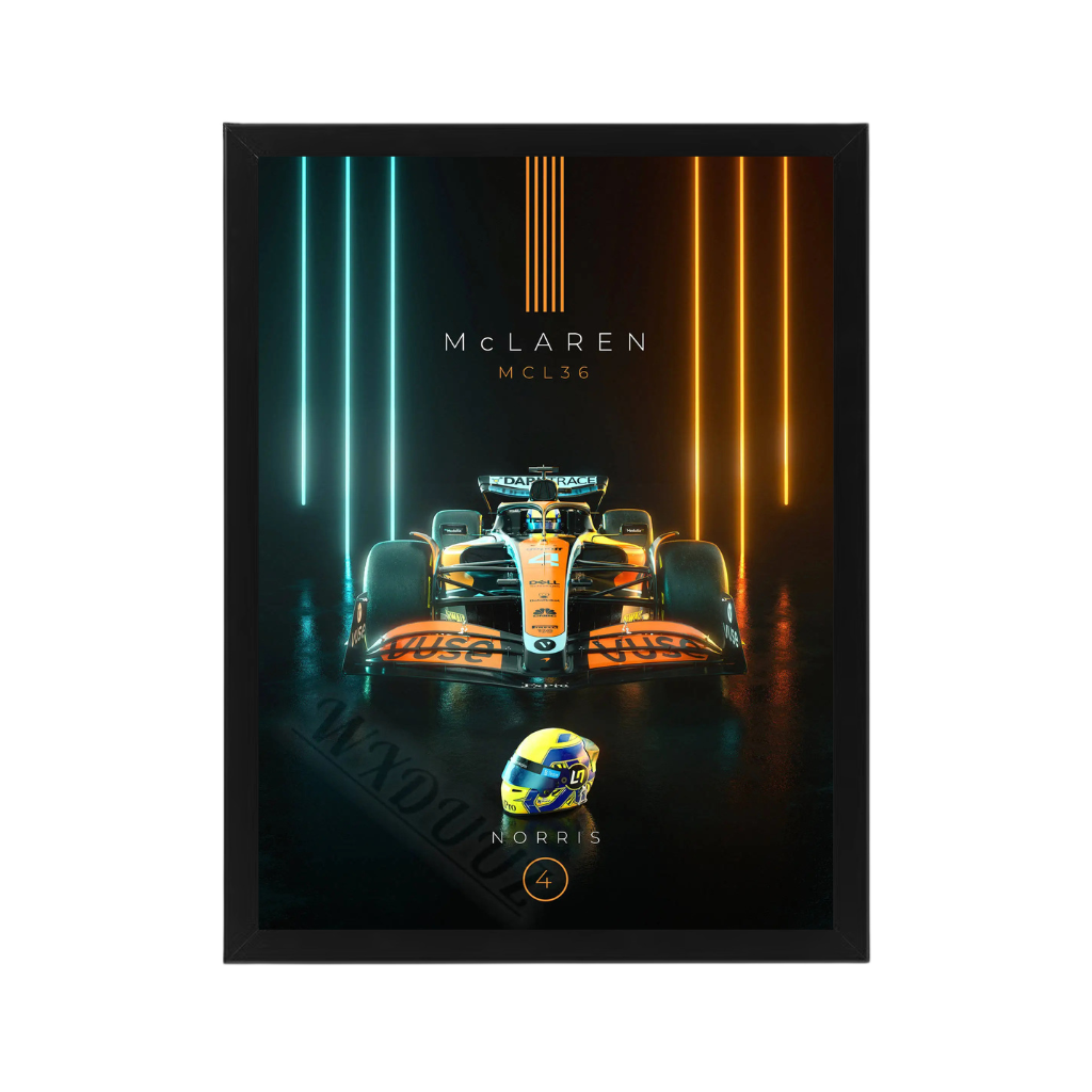 McLaren MCL36 Lando Norris Framed Print