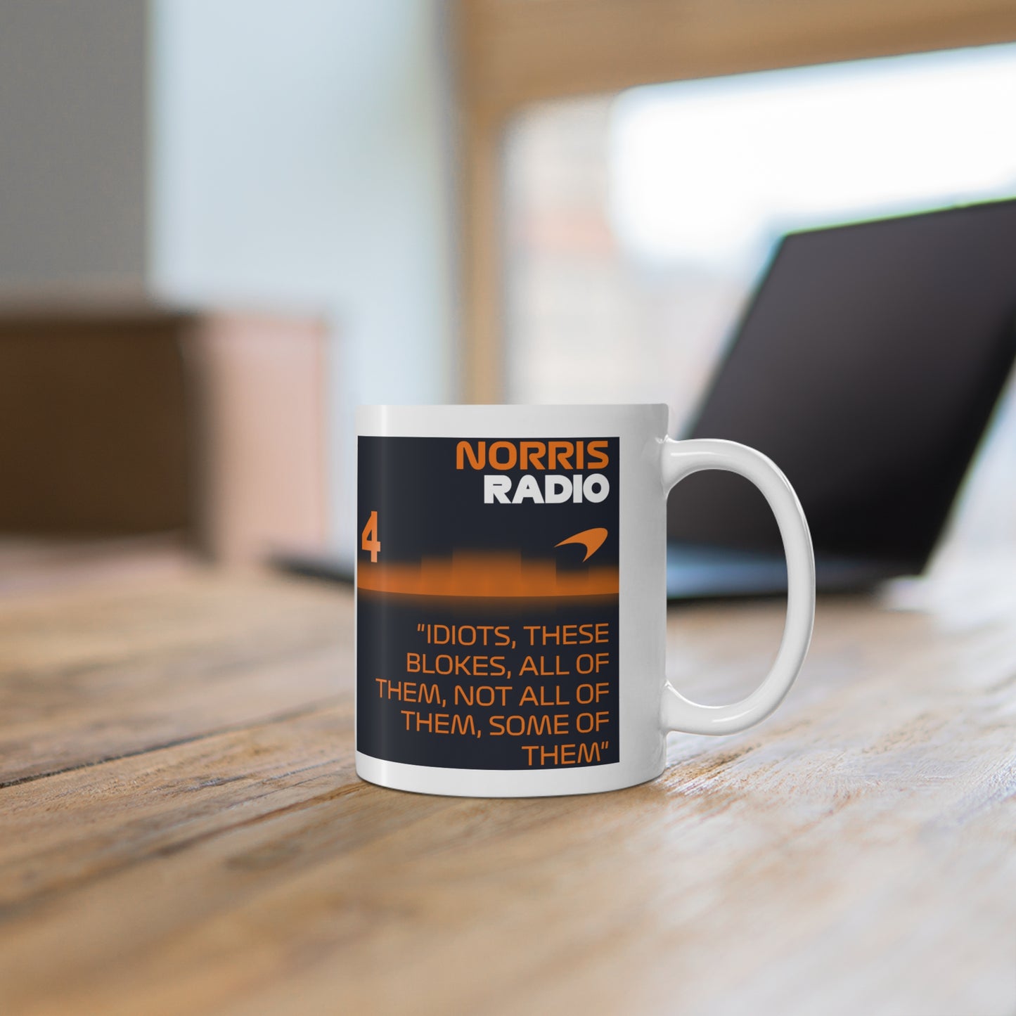 Lando Norris Radio Message Quote Coffee Mug —  Ceramic Mug (11oz)