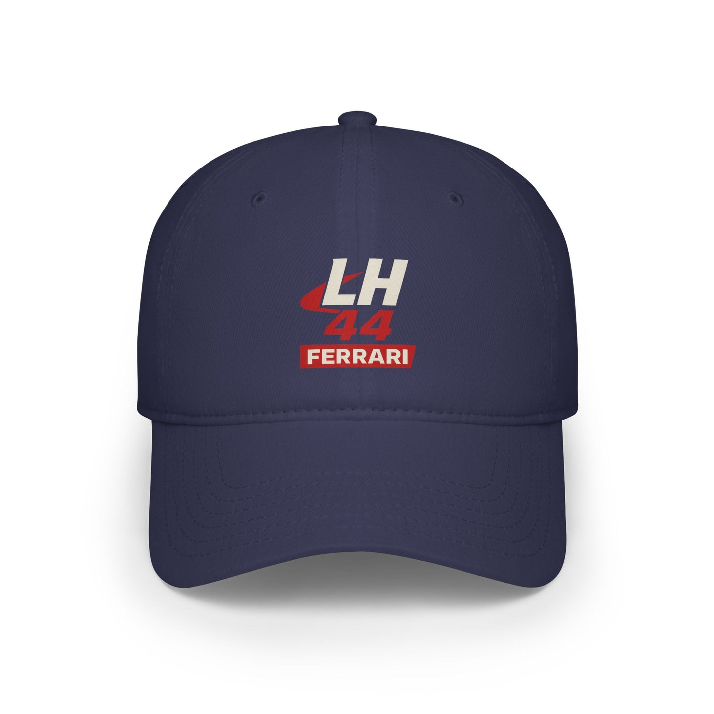 LH 44 Ferrari Low Profile Baseball Cap — Lewis Hamilton Racing Driver Logo Hat