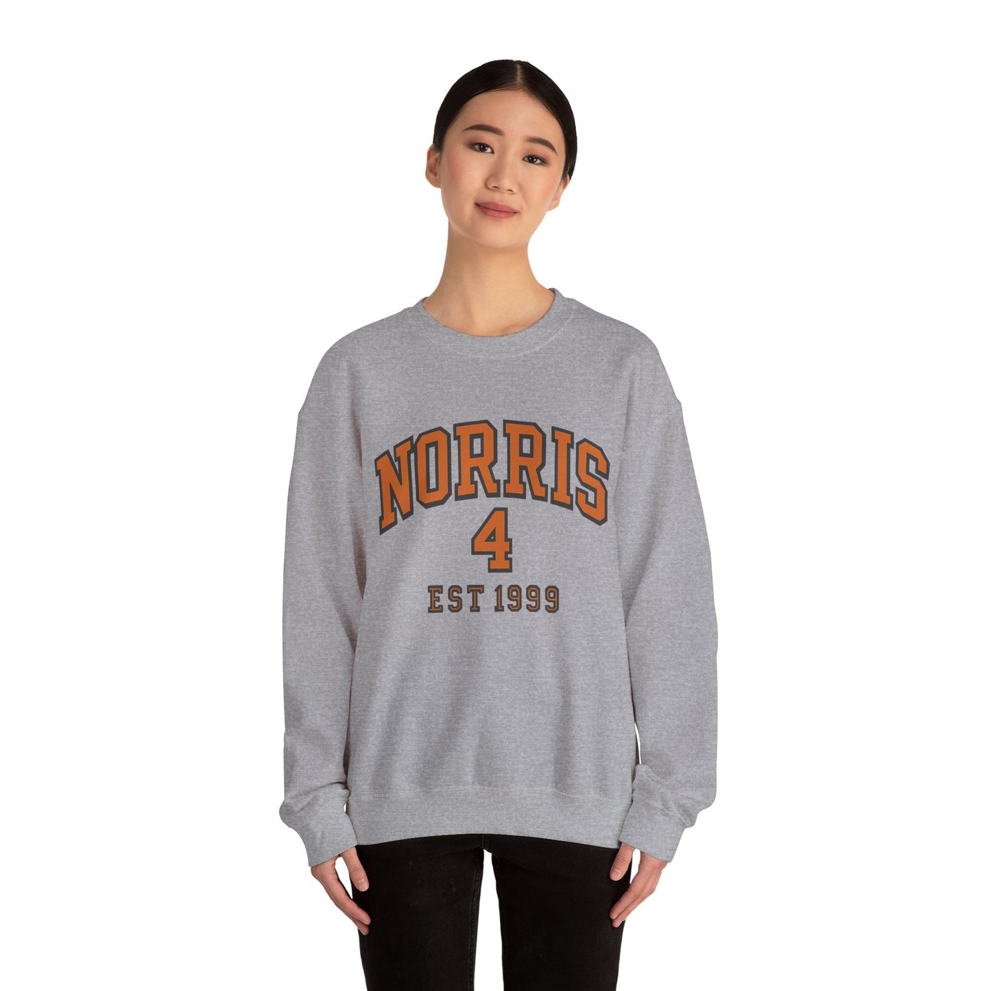 Norris 4 EST 1999 Crewneck Sweatshirt — Vintage Collegiate Track Team Pullover