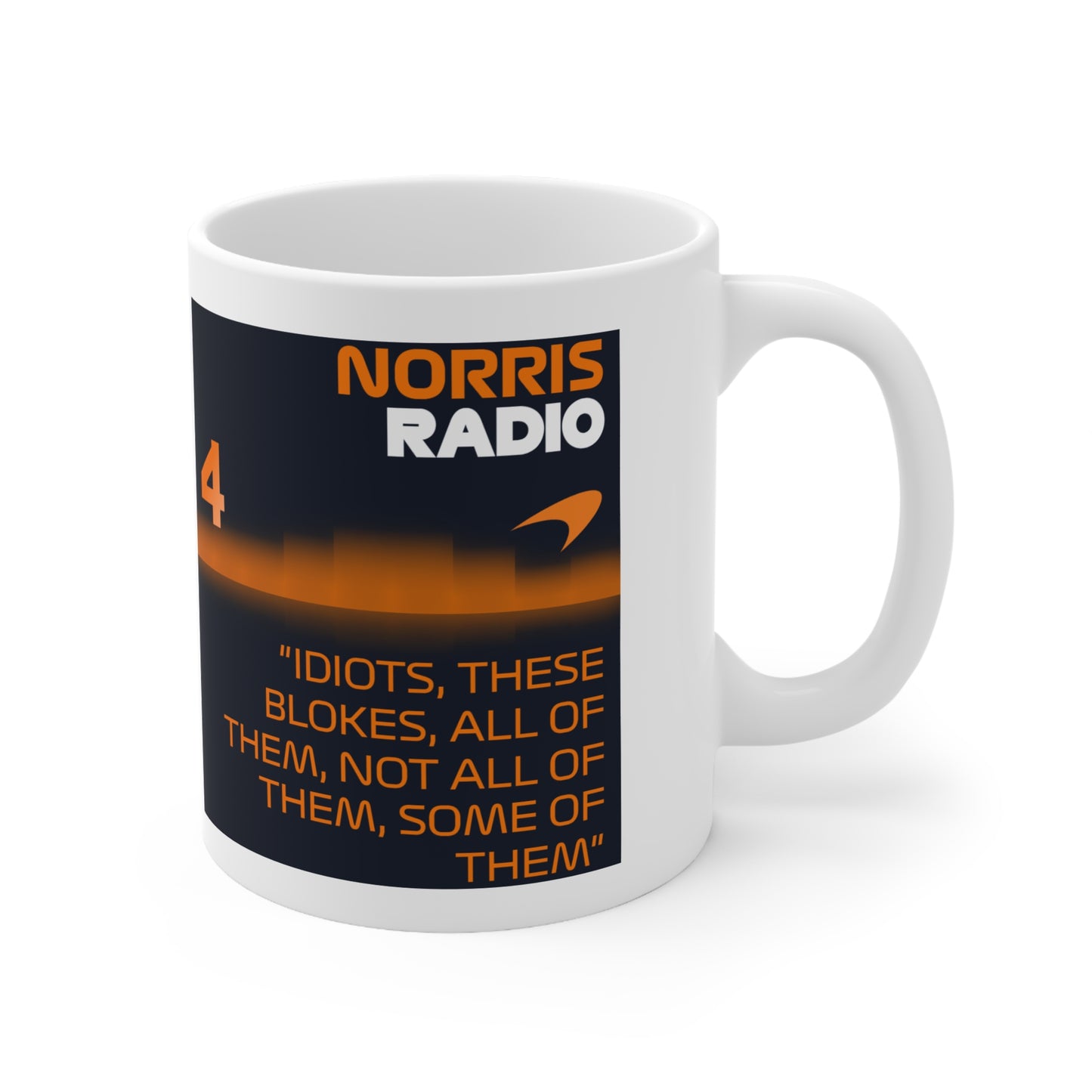 Lando Norris Radio Message Quote Coffee Mug —  Ceramic Mug (11oz)