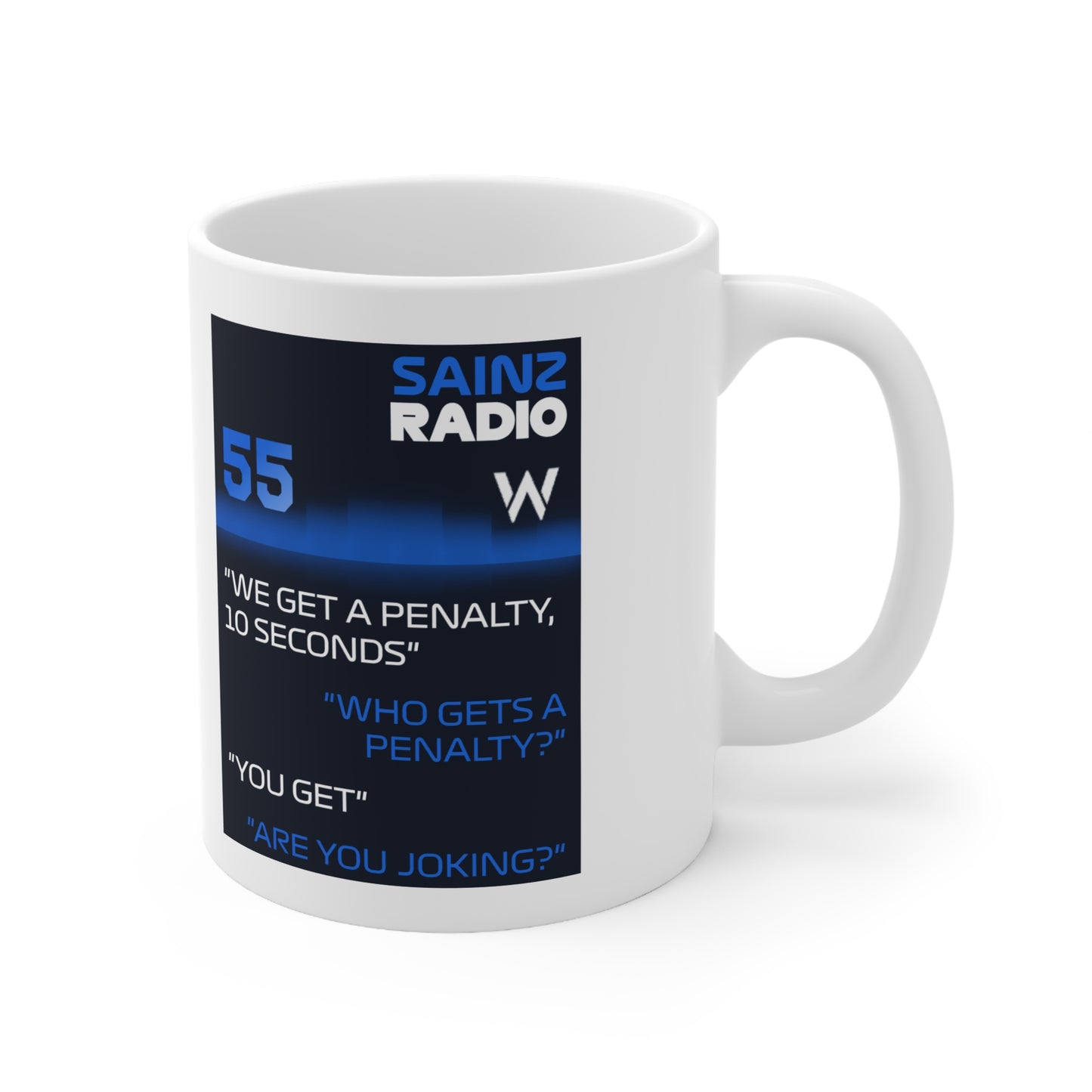 Carlos Sainz Radio Message Mug Ceramic Coffee Mug (11oz/15oz)