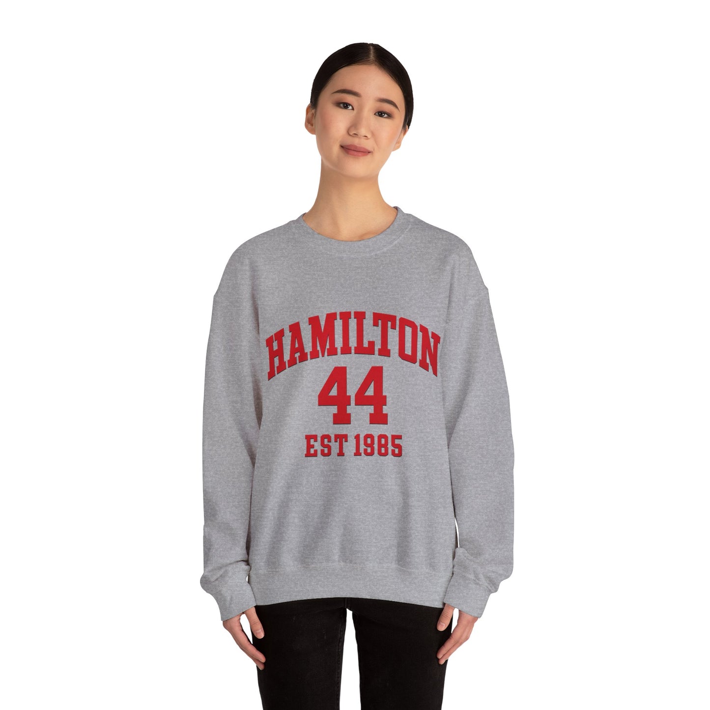 Hamilton 44 Crewneck Sweatshirt – Vintage Collegiate Track Team Design