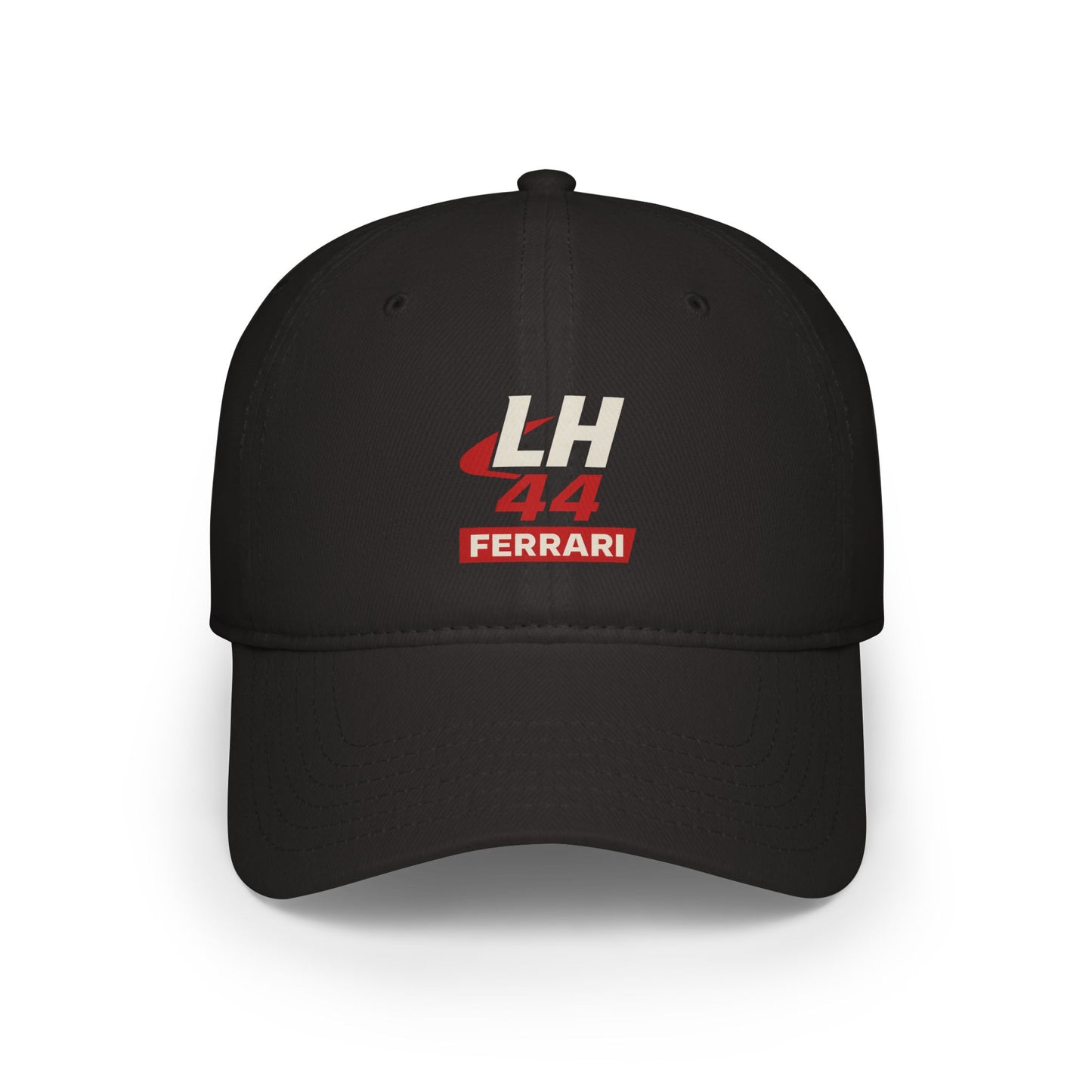 LH 44 Ferrari Low Profile Baseball Cap — Lewis Hamilton Racing Driver Logo Hat