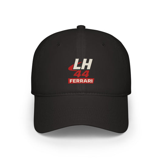 LH 44 Ferrari Low Profile Baseball Cap — Lewis Hamilton Racing Driver Logo Hat