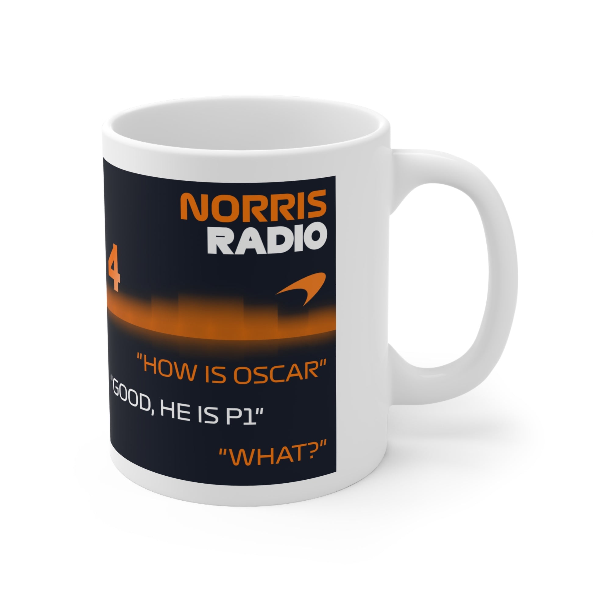 Lando Norris radio mug front