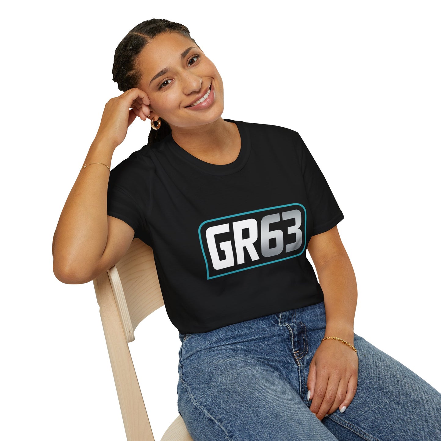 GR63 Racing Number T-Shirt — Personalized 'George Russell' Back Graphic
