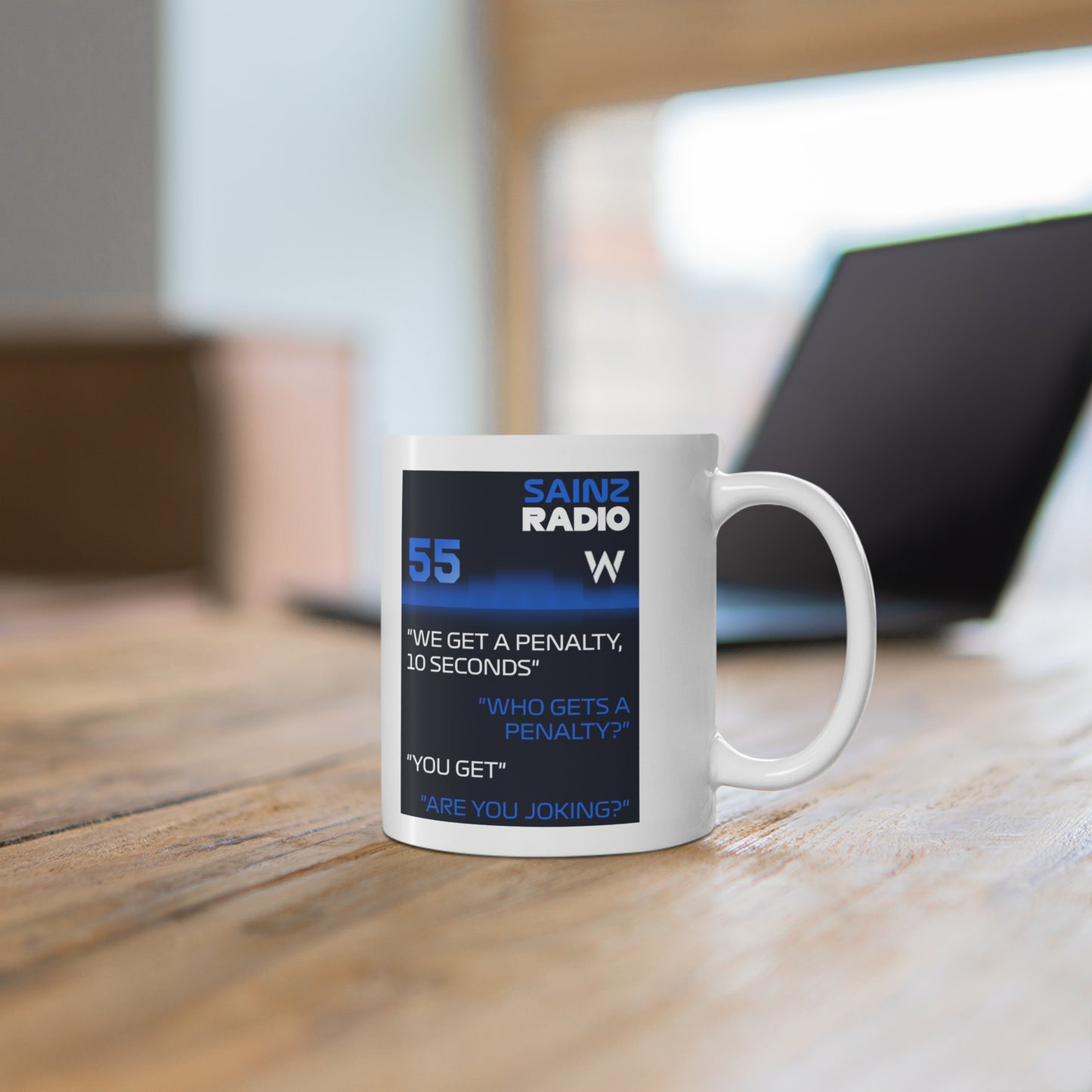 Carlos Sainz Radio Message Mug Ceramic Coffee Mug (11oz/15oz)