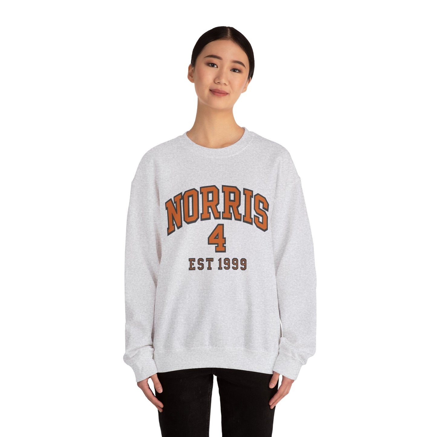 Norris 4 EST 1999 Crewneck Sweatshirt — Vintage Collegiate Track Team Pullover