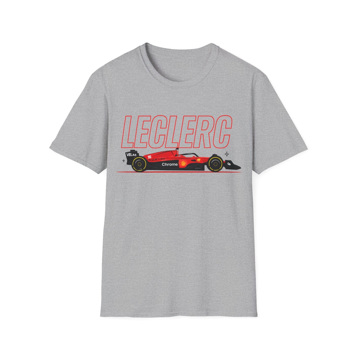 Leclerc Racing Car T-Shirt — Formula F1 Motorsport Tee