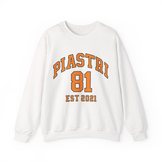 PiASTRI 81 Crewneck Sweatshirt – Vintage Collegiate EST 2021 Pullover
