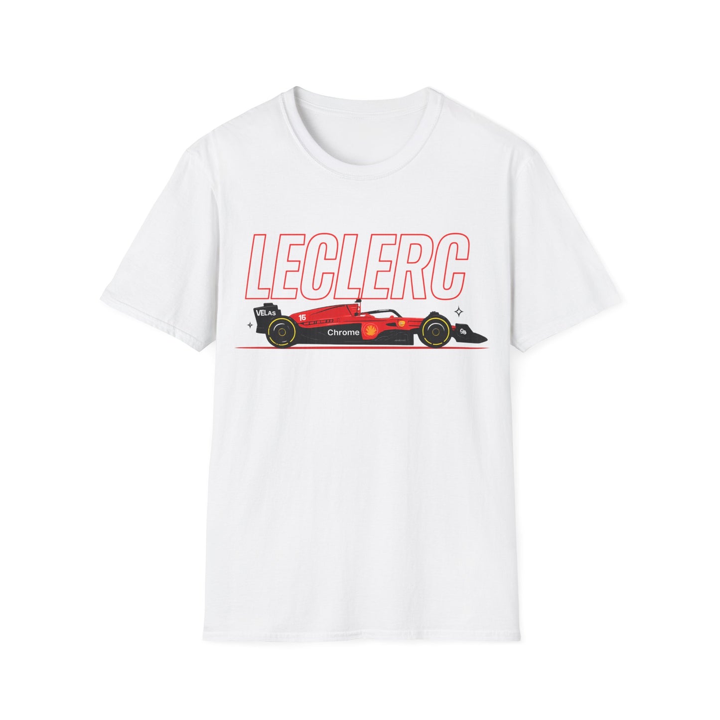 Leclerc Racing Car T-Shirt — Formula F1 Motorsport Tee