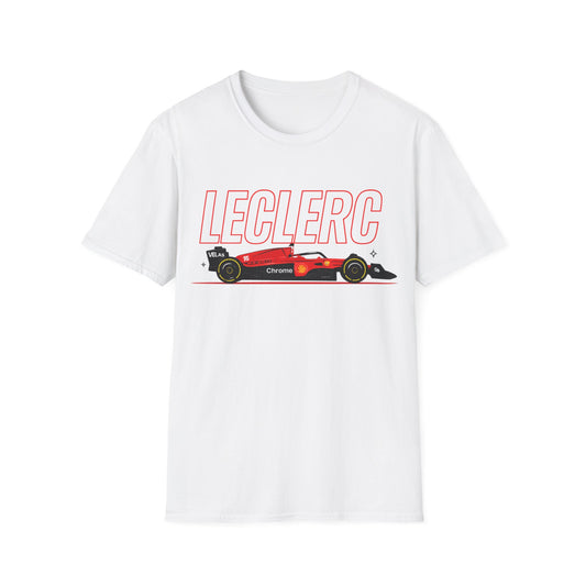 Leclerc Racing Car T-Shirt — Formula F1 Motorsport Tee