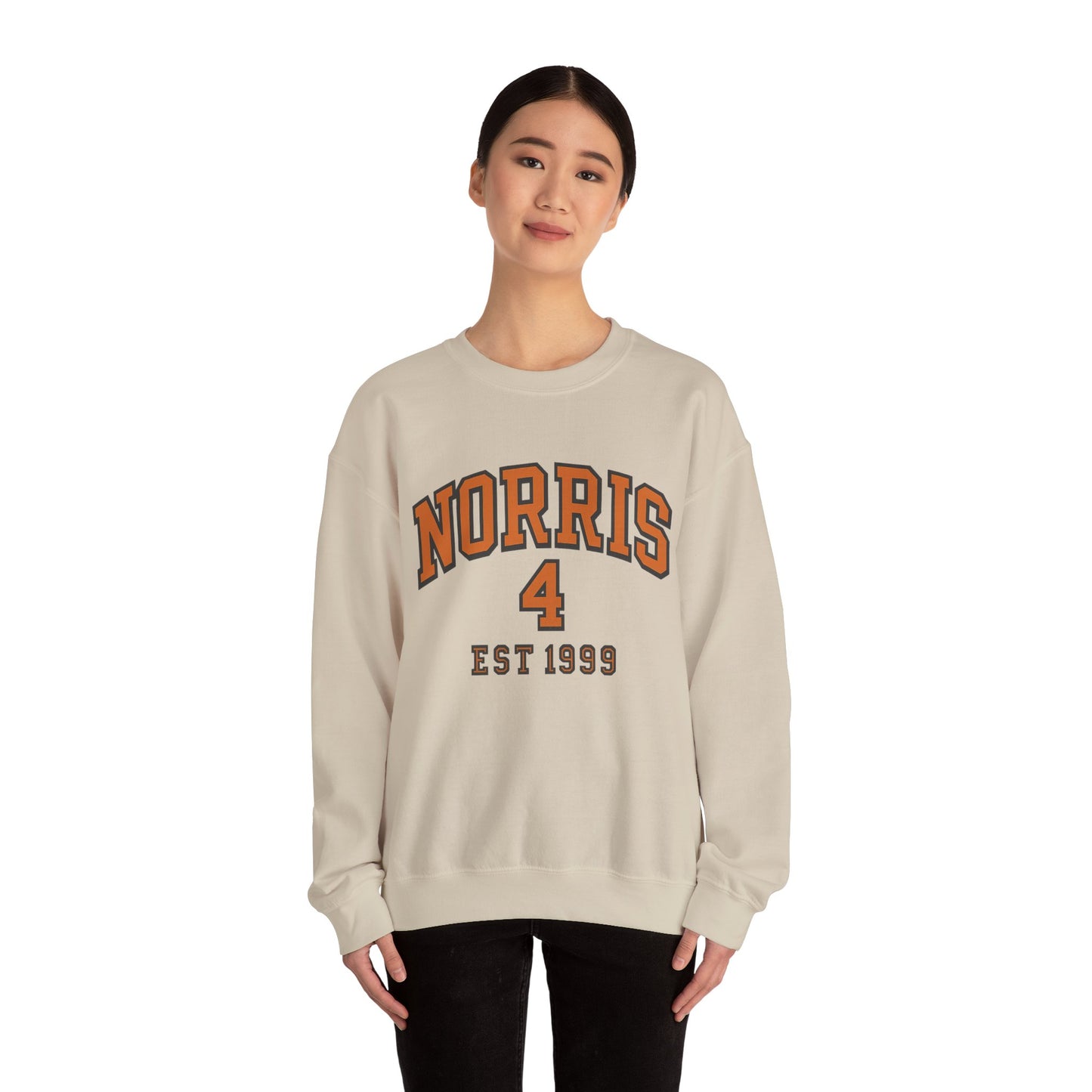 Norris 4 EST 1999 Crewneck Sweatshirt — Vintage Collegiate Track Team Pullover