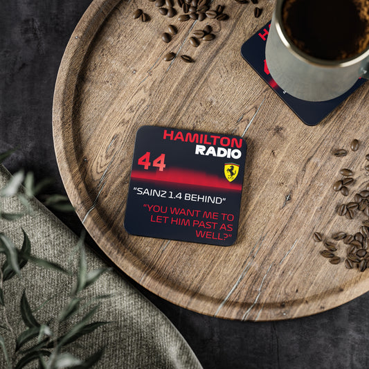 Hamilton Radio Quote Coasters — F1 Racing Drink Coaster