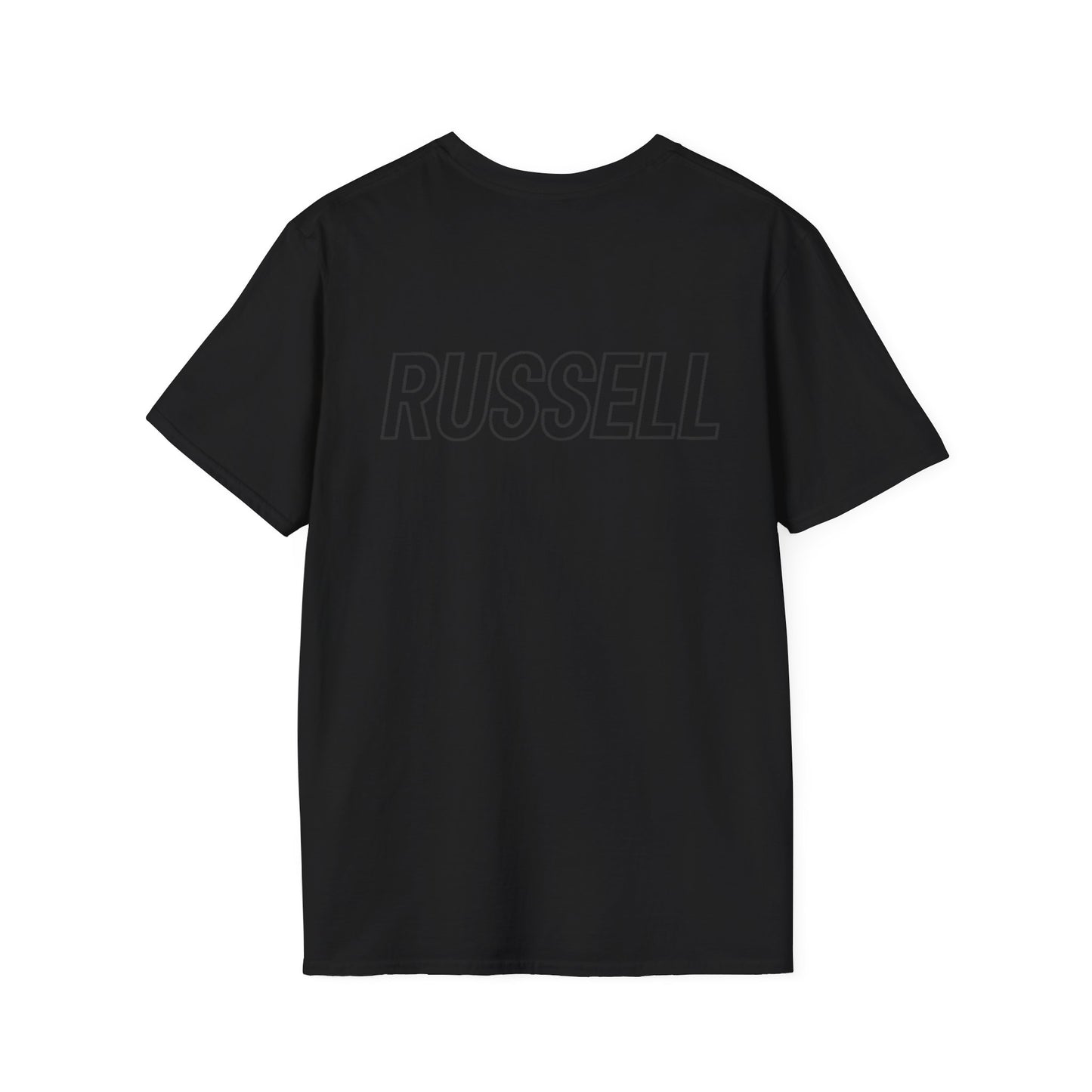 GR63 Racing Number T-Shirt — Personalized 'George Russell' Back Graphic