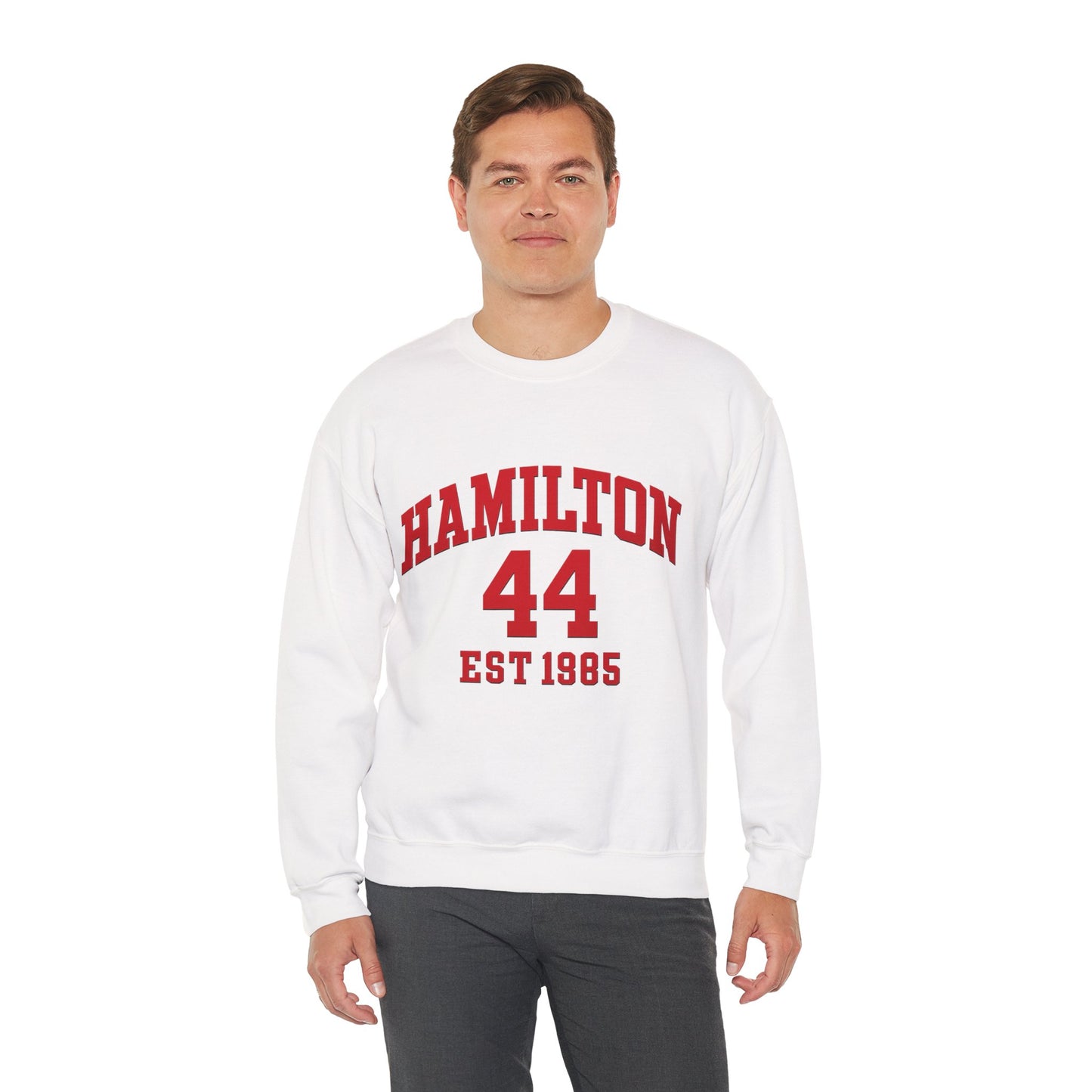 Hamilton 44 Crewneck Sweatshirt – Vintage Collegiate Track Team Design