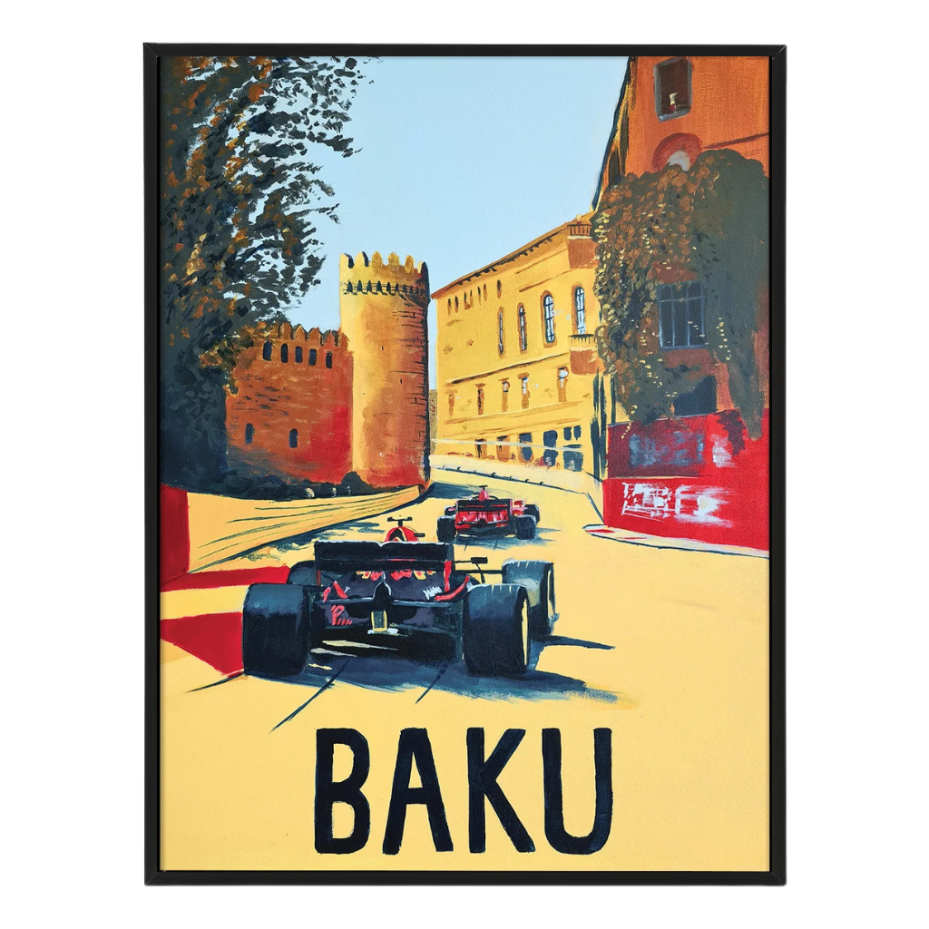 Neon Baku canvas wall art