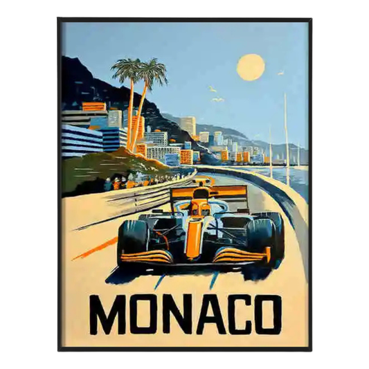 Neon Monaco canvas art