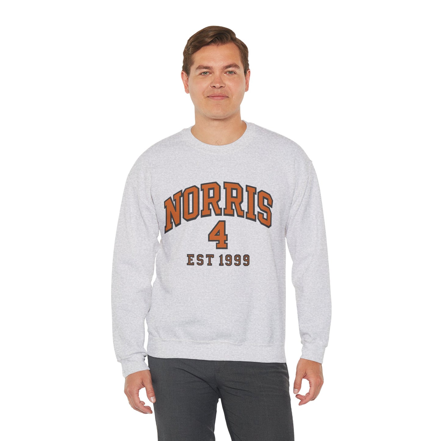 Norris 4 EST 1999 Crewneck Sweatshirt — Vintage Collegiate Track Team Pullover