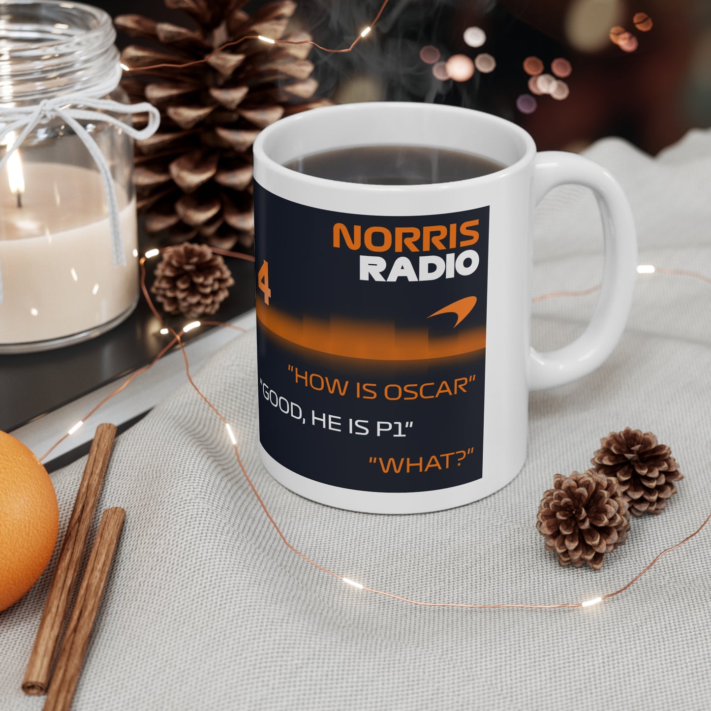 Lando Norris radio mug front