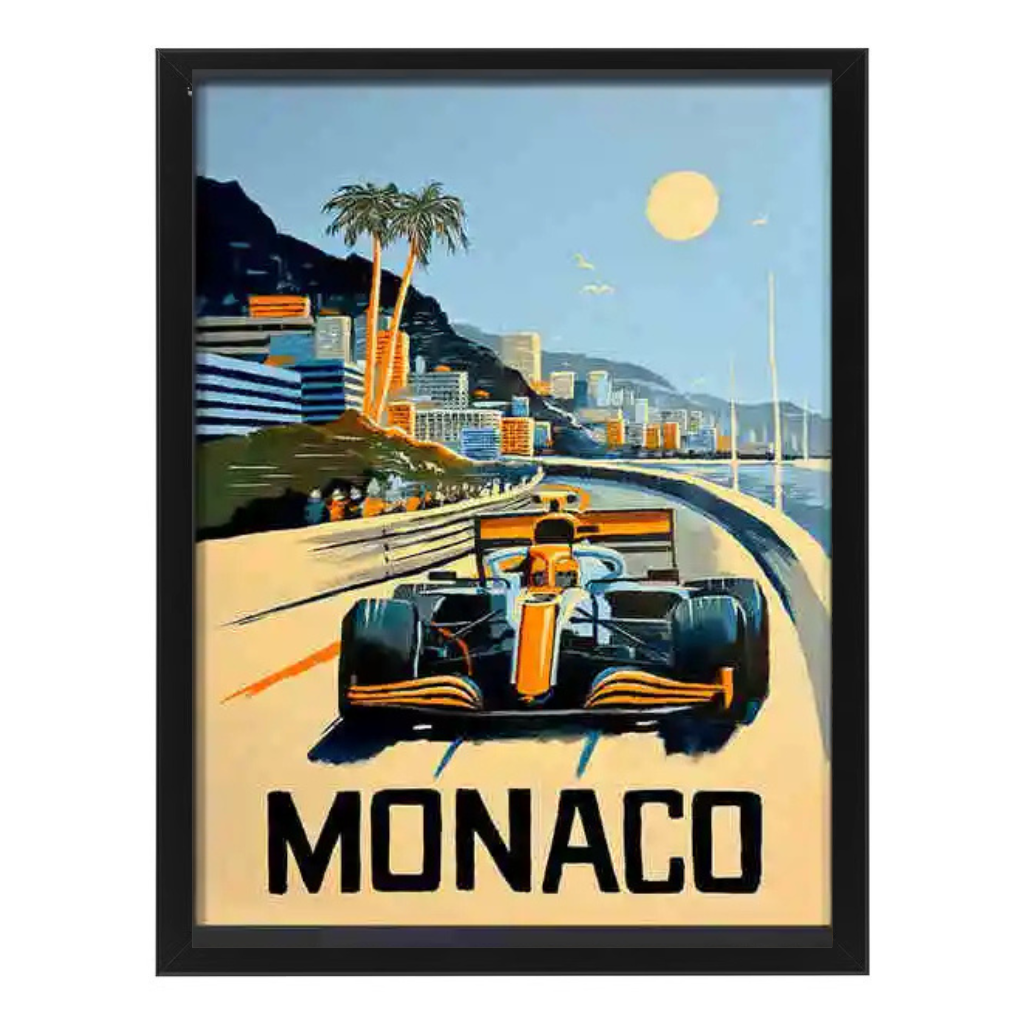 Neon Monaco canvas art
