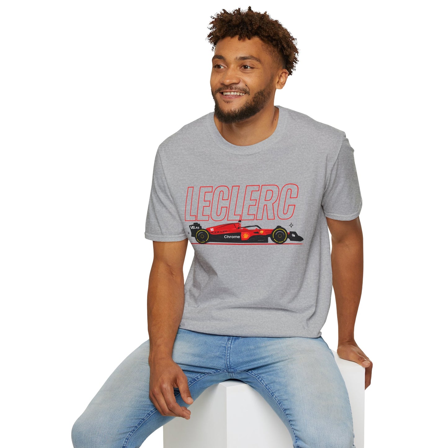 Leclerc Racing Car T-Shirt — Formula F1 Motorsport Tee