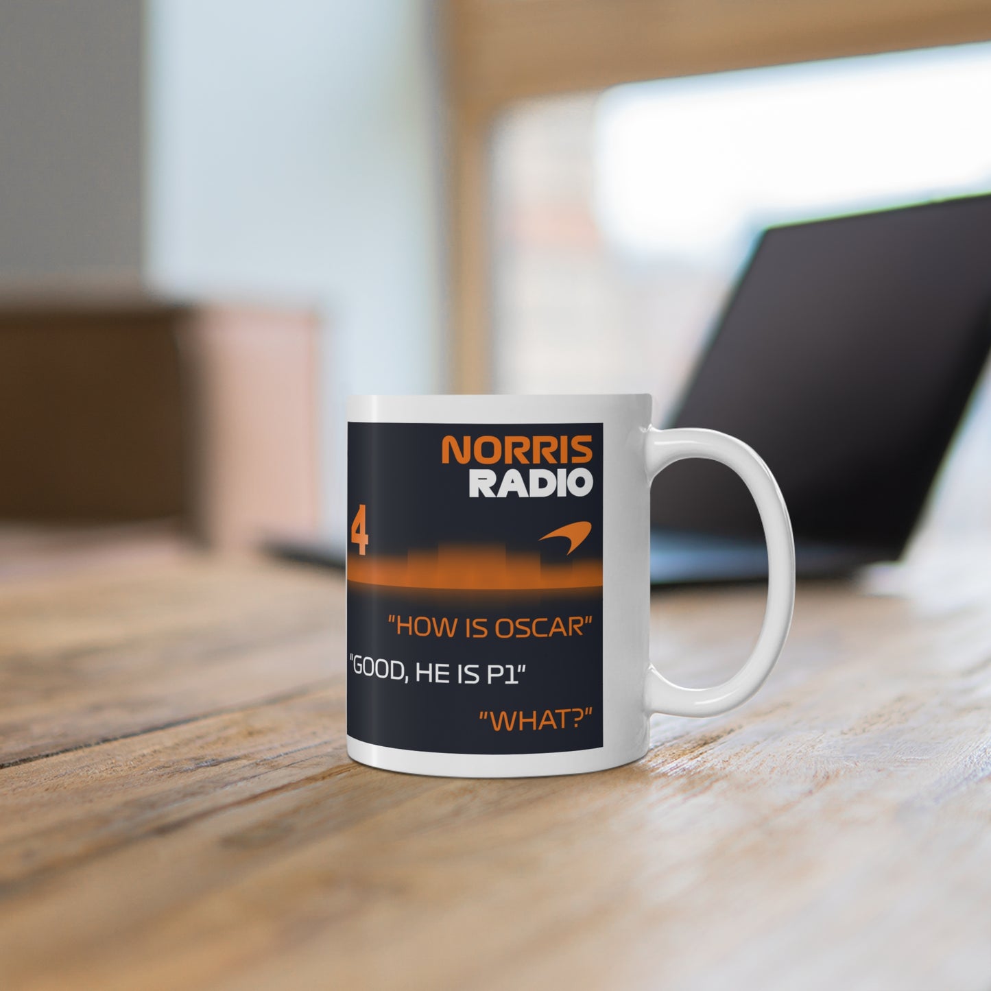 Lando Norris radio mug front