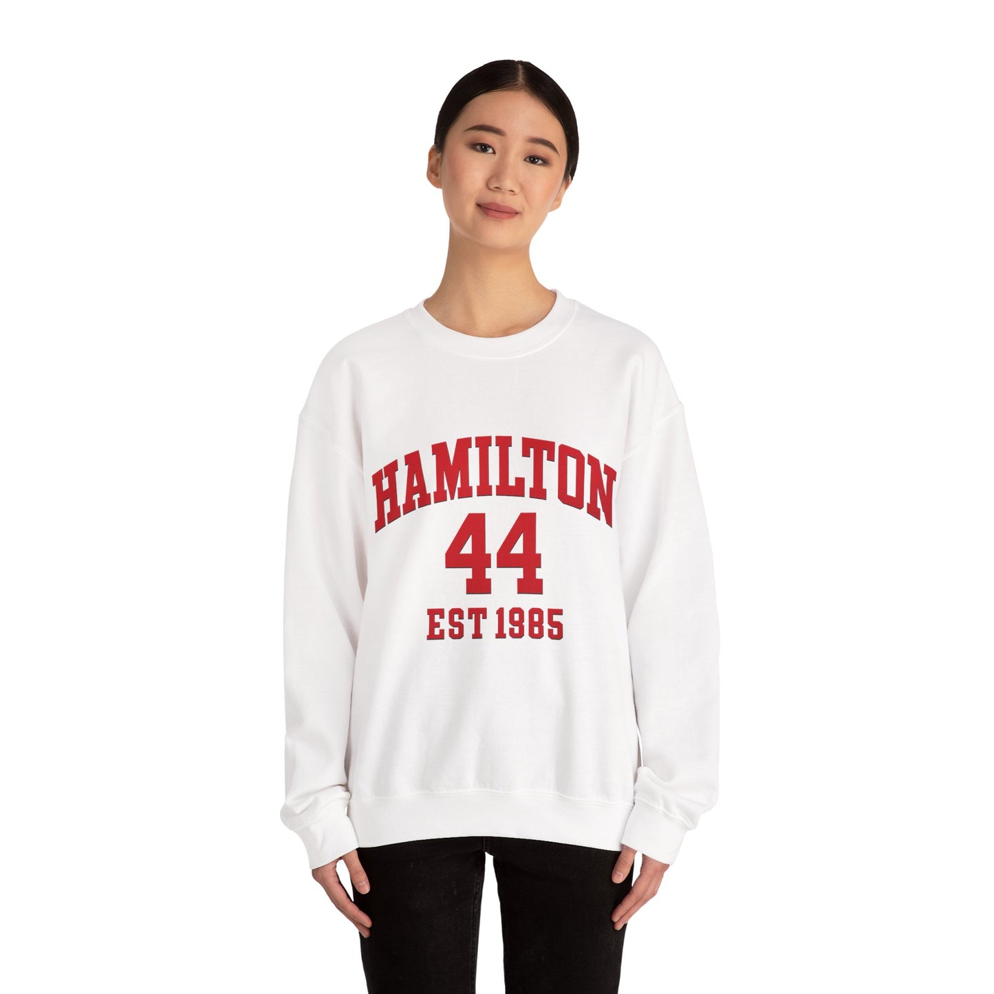 Hamilton 44 Crewneck Sweatshirt – Vintage Collegiate Track Team Design