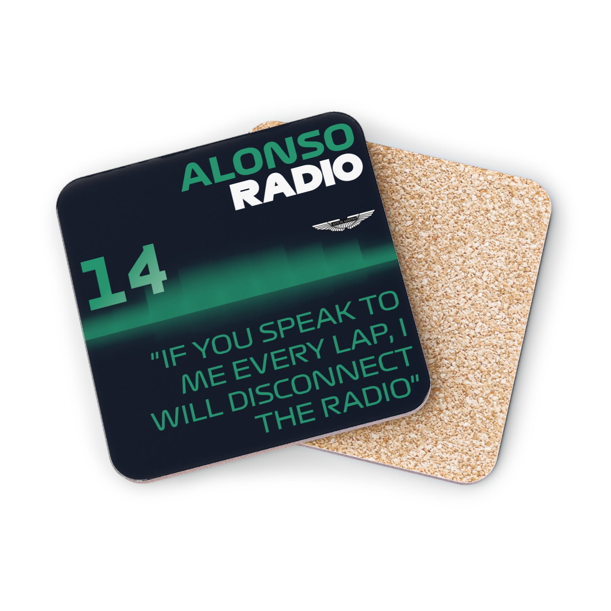 Fernando Alonso radio quote coaster