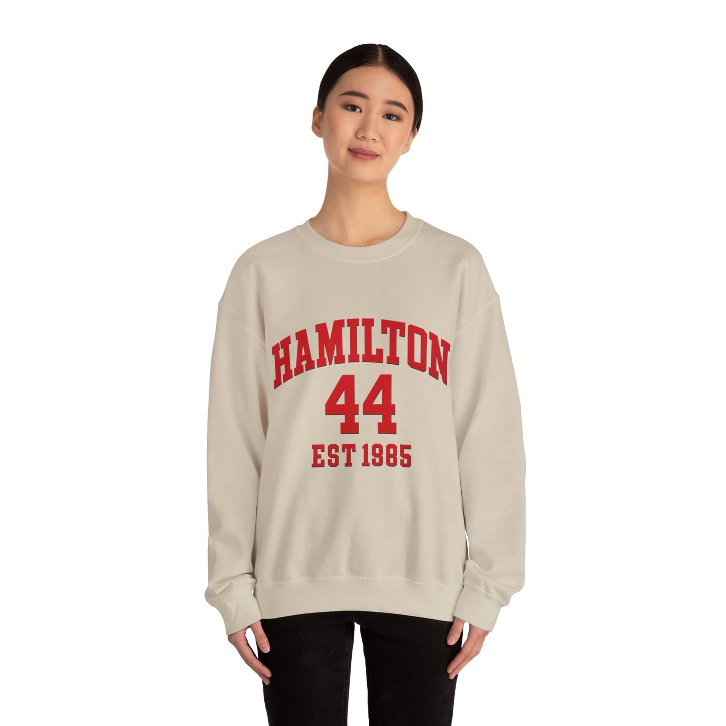 Hamilton 44 Crewneck Sweatshirt – Vintage Collegiate Track Team Design