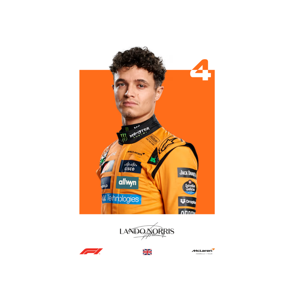 LN1 Lando Norris Print on Photographic Paper