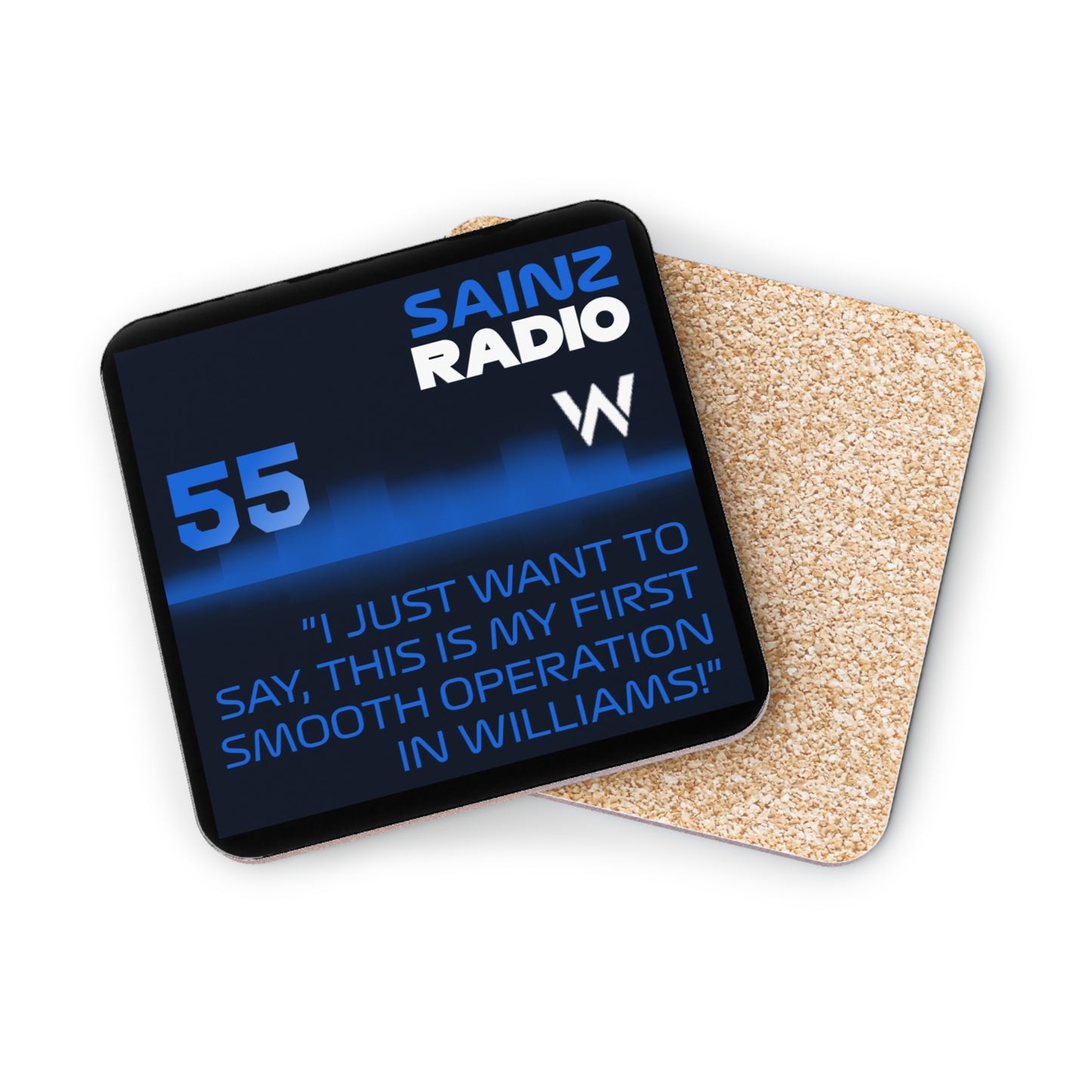 Carloz Sainz First Williams Podium Radio Quote Coasters — F1 Racing Drink Coaster