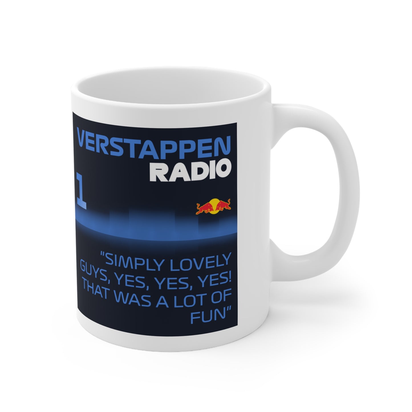 Max Verstappen Radio Message Ceramic Coffee Cup (11oz)