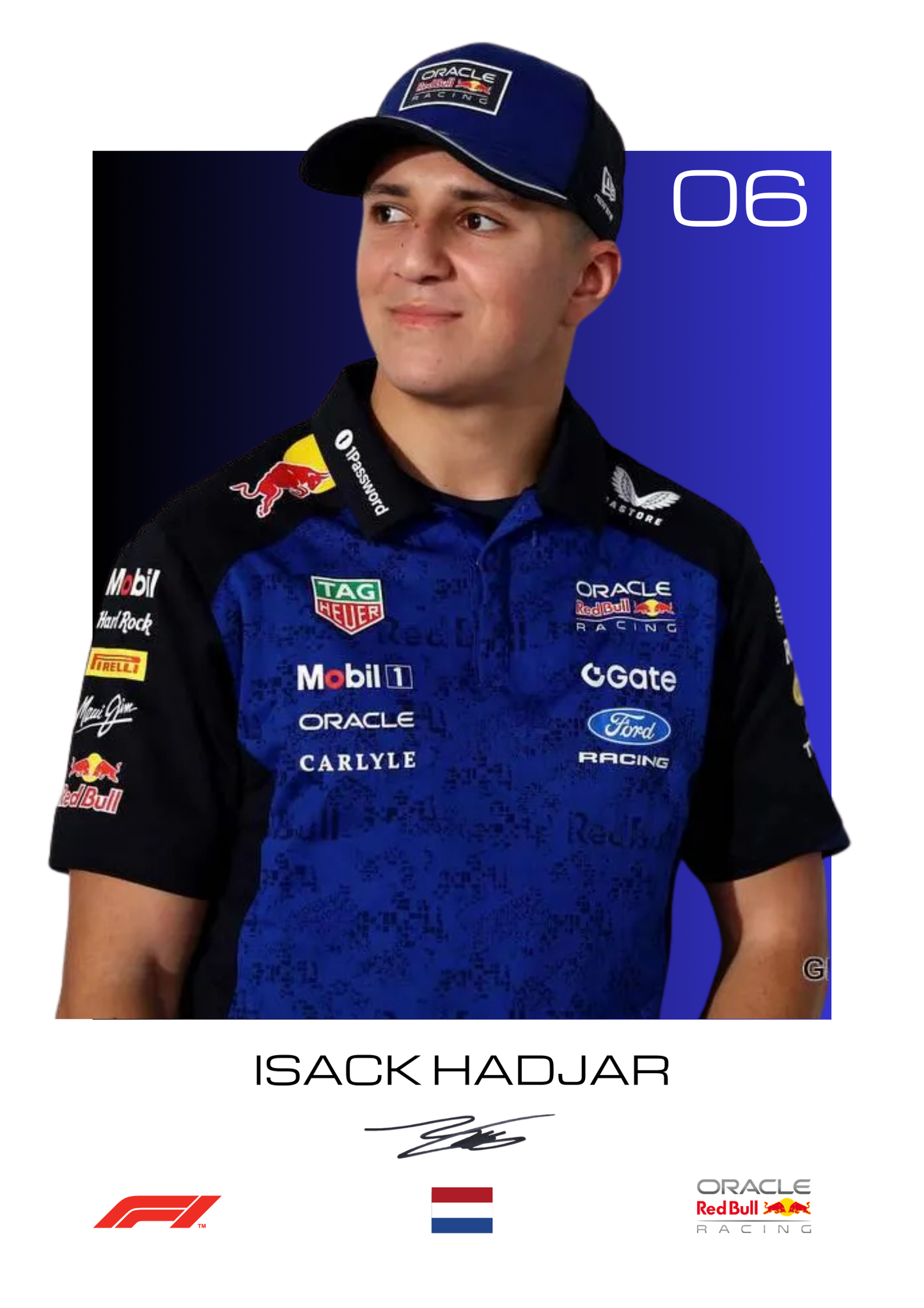 Isack Hadjar Red Bull Framed wall Print