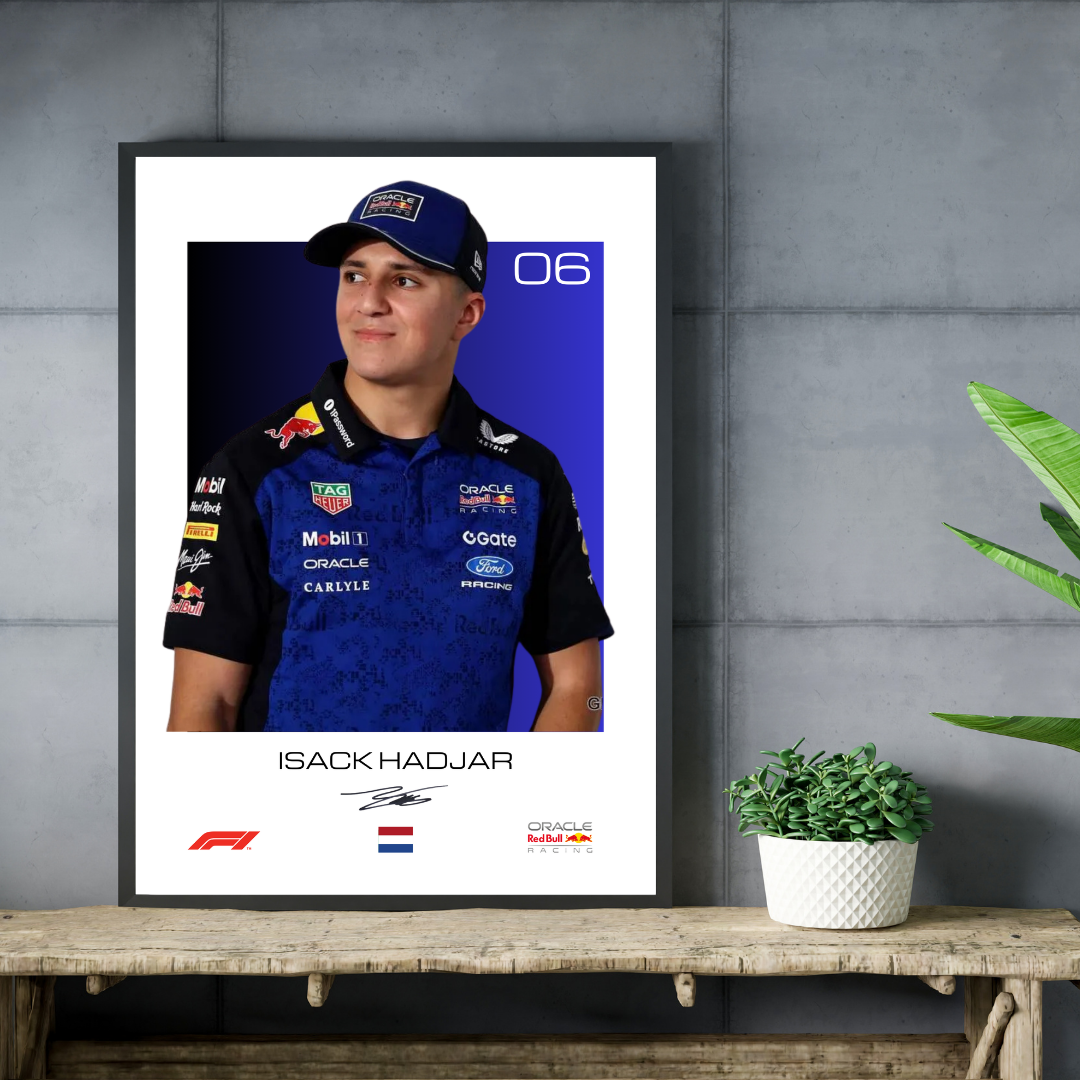 Isack Hadjar Red Bull Framed wall Print