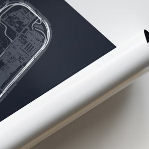 Indianapolis Speedway Framed Canvas Print