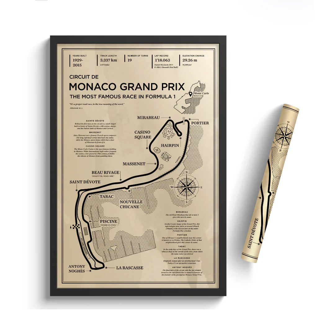 Monaco circuit classic print