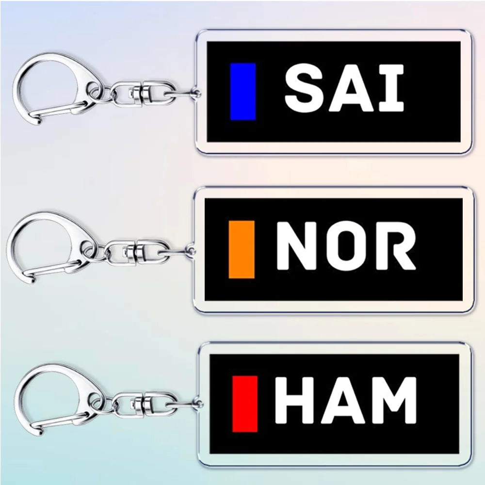 F1 grid keychain collection