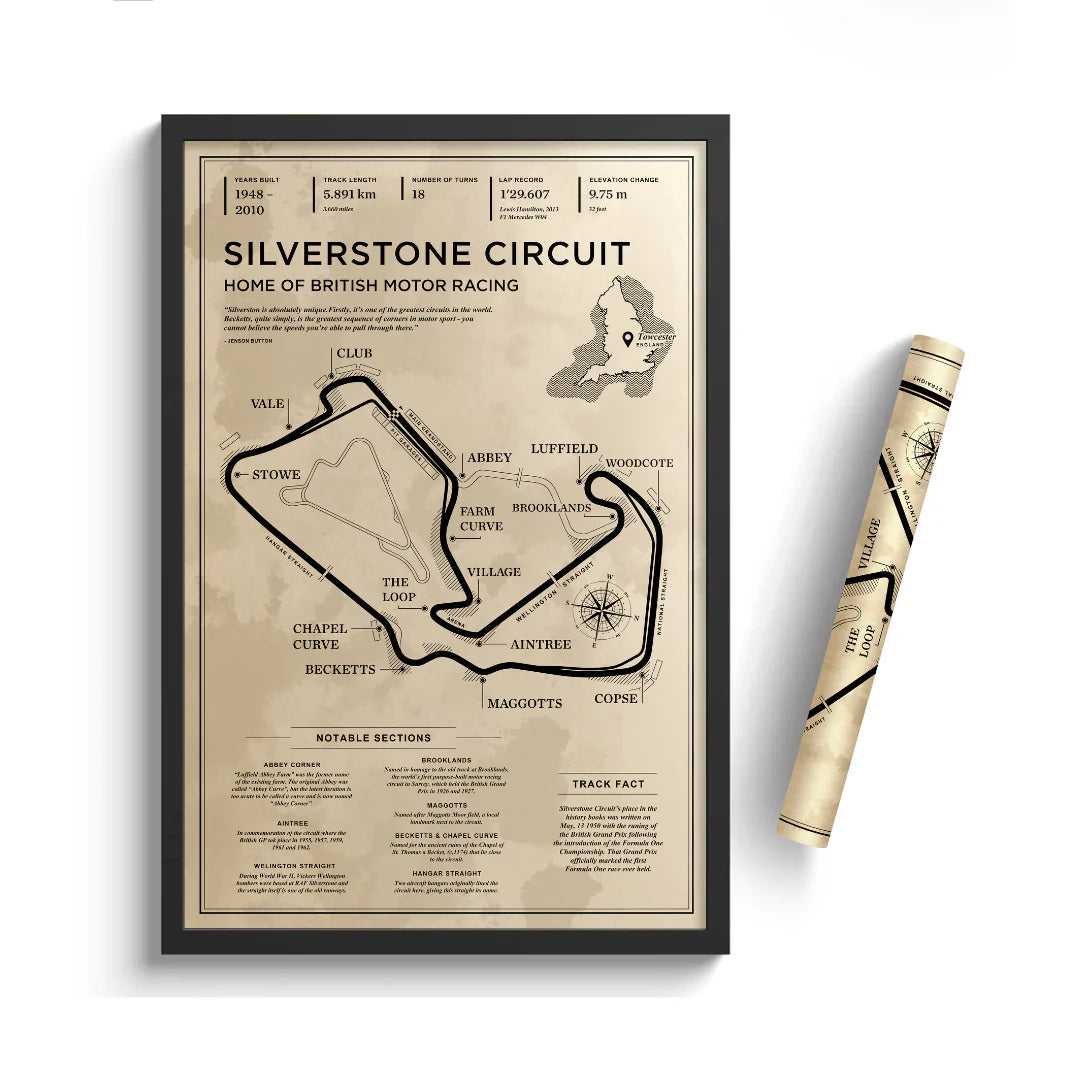 Silverstone circuit classic poster
