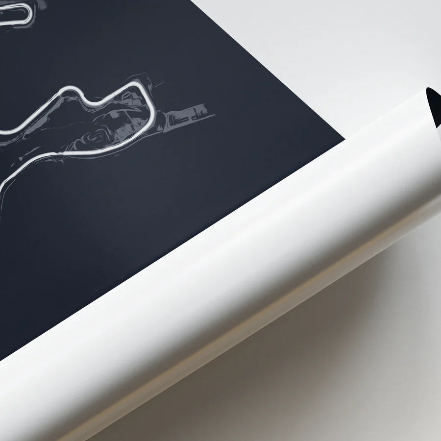 Spa - Francorchamps Circuit Framed Canvas Print