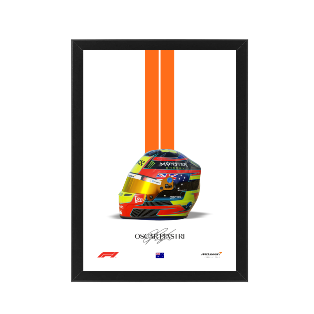 OP81  Oscar Piastri Helmet Print on Photographic Paper