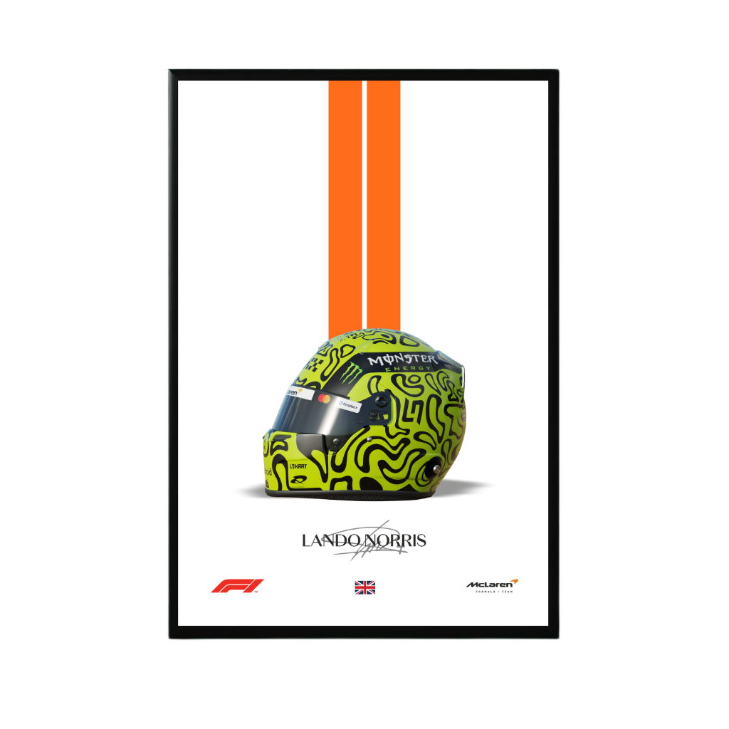 LN1 Lando Norris Helmet Print on Photographic Paper